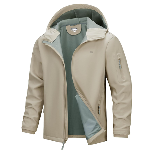 33,000ft men’s hooded fleece-lined softshell jacket