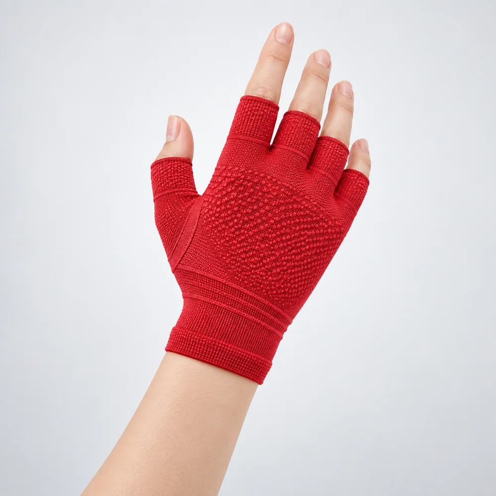 CS-057 Red Fingerless Compression Glove for OEM programs